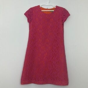 Nicole Miller Girls Size Small Pink Lace Dress